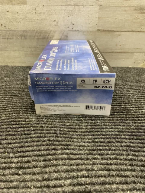 100 Pack Microflex DGP-350-XS Disposable Gloves, Extra Small ,Latex