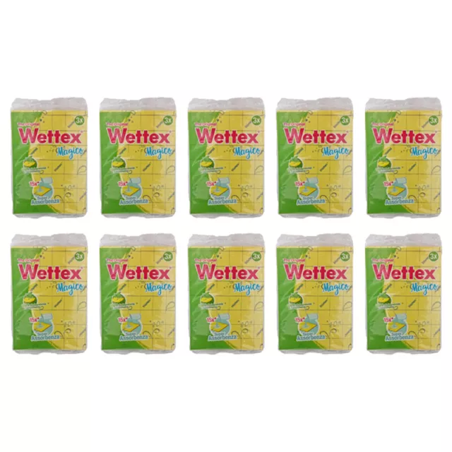 30 PANNI WETTEX PANNO MAGICO in cotone e cellulosa 100% Naturale giallo EUR  25,90 - PicClick IT