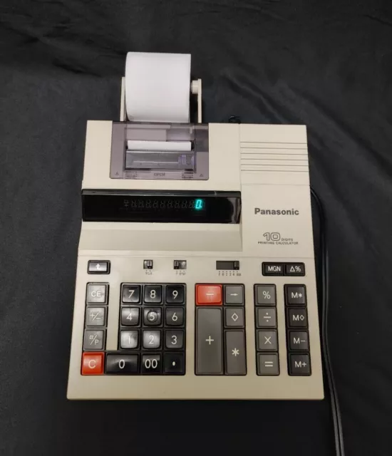 Panasonic Electronic 10 Digit Printing Calculator Adding Machine JE-654P