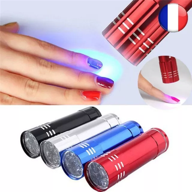 Mini Sèche Ongles Portable 9 Lampes LED Poche UV Gel Outils Manucure Séchage Top