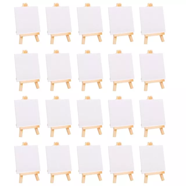 20Pcs  Canvas Drawing Board with Easel, Painting Canvas Panel, Suitable for3585