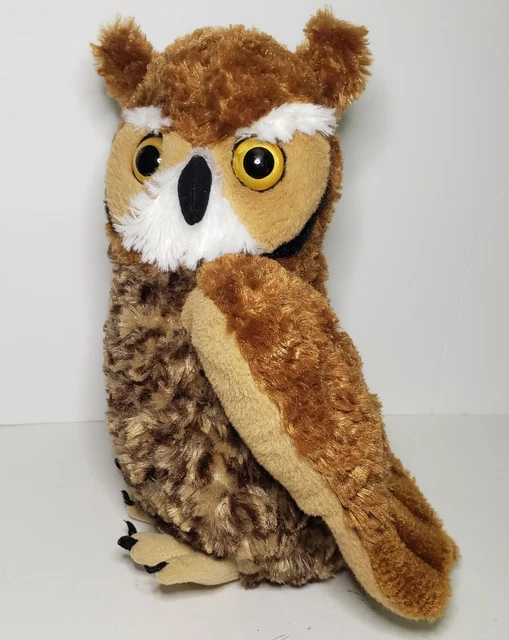 WILD REPUBLIC PLUSH Great Horned Owl Pittsburgh Zoo 12" Cuddlekins