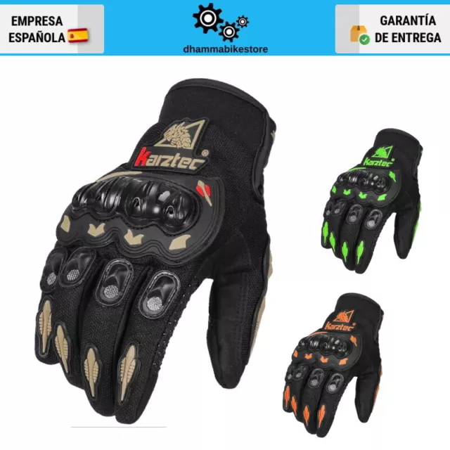 Guantes de Moto Enduro Touring Scooter Motocross ATV con Proteccion en Nudillos