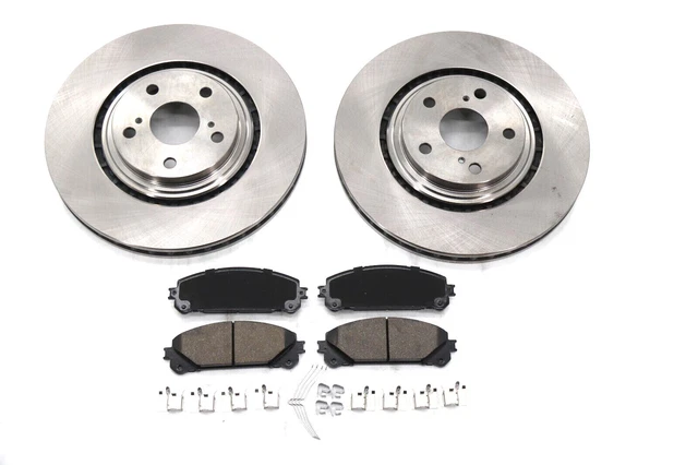 Front Disc Rotors + Brake Pads for Toyota Highlander Sienna Lexus NX300 RX350