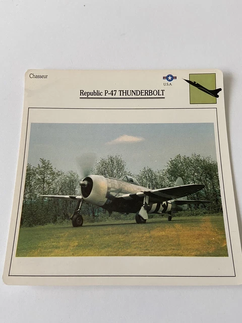 Carte Collection Chasseur Republic P-47 THUNDERBOLT