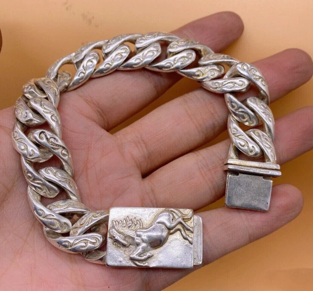 2022 Fashion Miao Silver Chinese Zodiac Horse Noble Gift Bracelet