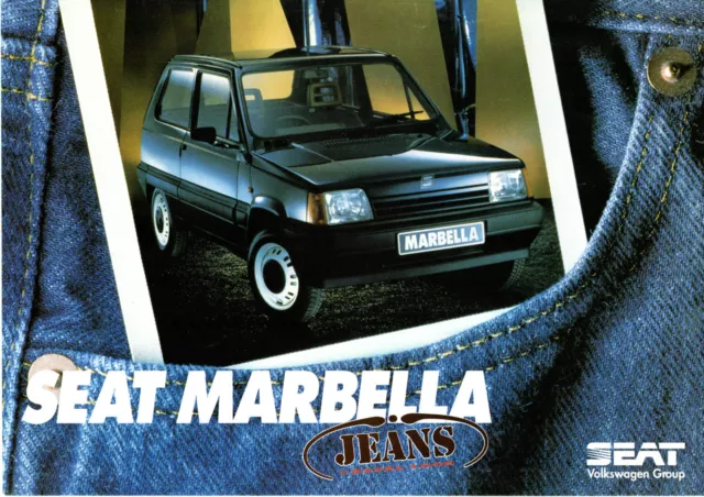 Seat Marbella 850 Red & Black Limited Editions 1990 UK Market Sales Brochure