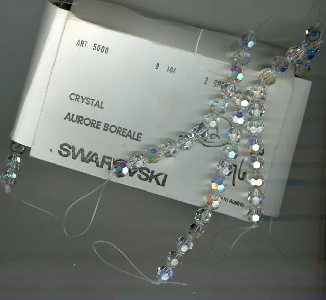 12  Beads #   5000   Swarovski Beads     9Mm Crystal  Ab     Lot   N 19 * Last