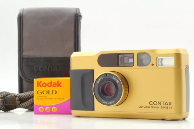 All Works [Near MINT] Contax T2 Gold Point & Shoot 35mm Film Camera from  JAPAN