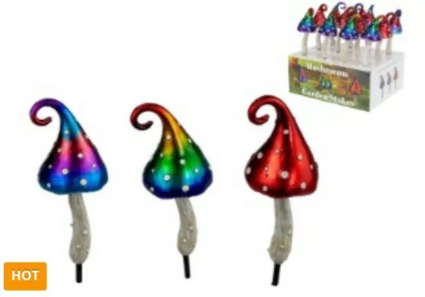 Fairy Garden Accessories-1 x 20cms Fairy Mushroom Stake 3-5days delivery.