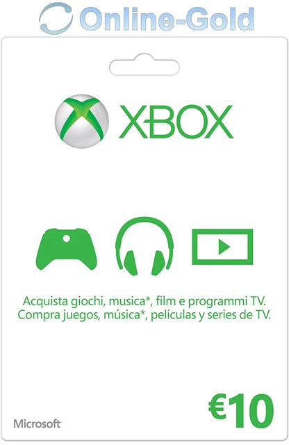 10 EUR - Carta regalo Xbox Codice digitale €10 Euro prepagato Xbox One 360 - IT