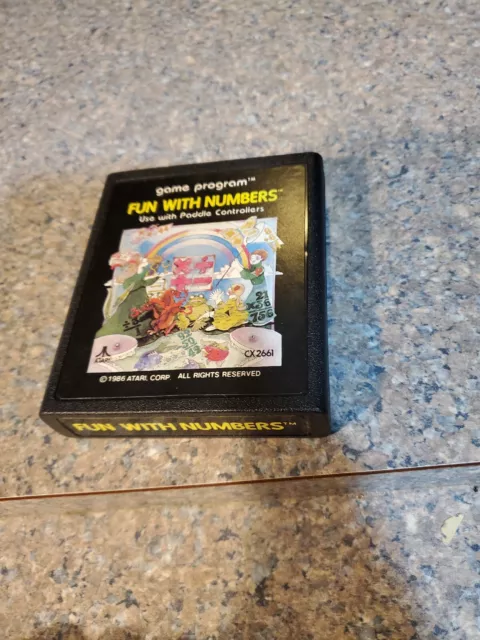 Atari 2600 Ataricorp 1986 Fun With Numbers Picture Label Tested Rare