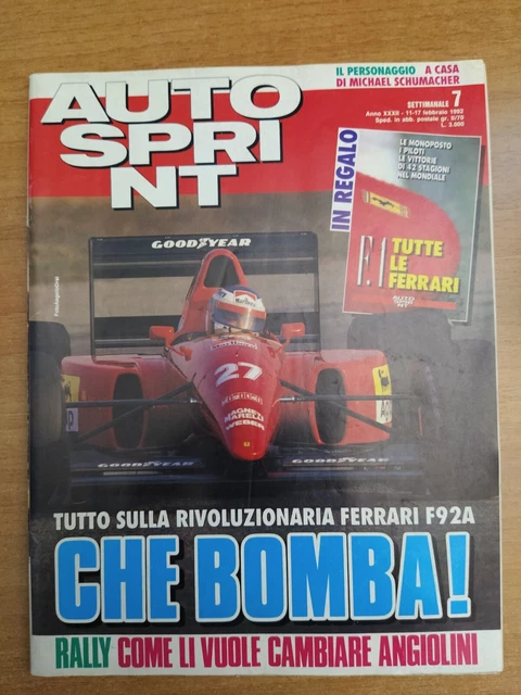 Revue Autosprint N°7 De 1992 – Ferrari F92A, Enquête Rallye – Bon état