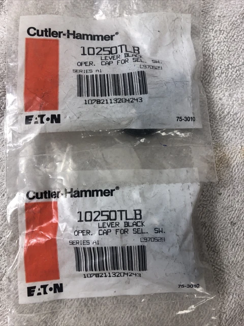 Lot of 2 EATON Cutler-Hammer 10250TLB Lever Black (4011)
