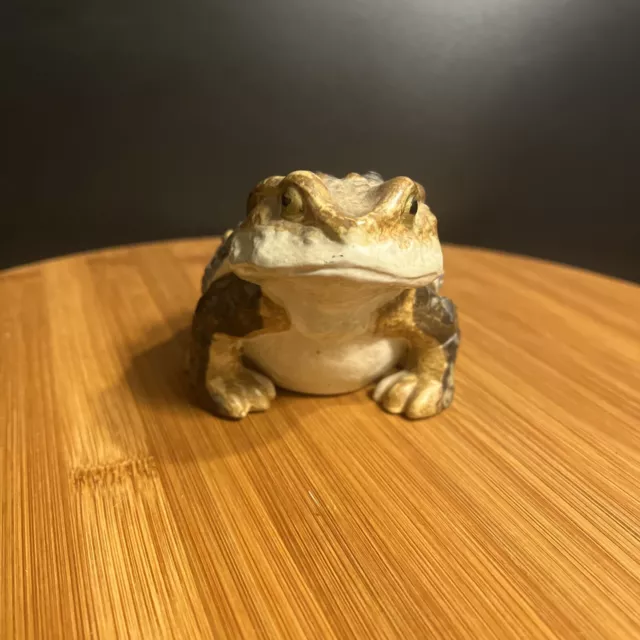 Vintage Bullfrog Stoneware Pottery Figurine Rare HTF Frog Toad 3