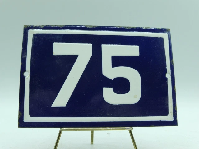 Plaque De Rue Émaillée Numéro 40 Véritable Email 800°C - Maison Traditionnelle - Fabriqué En France