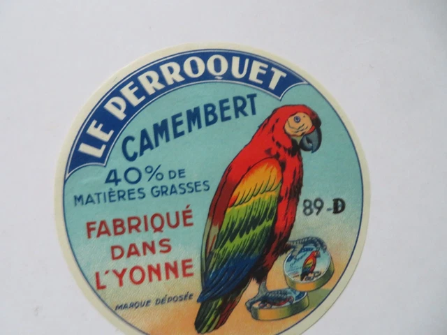 ETIQUETTE ANCIENNE FROMAGE CAMEMBERT DE BOURGOGNE
