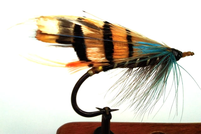 Mouche à Saumon Vintage GUT EYE Jaune Torish - Taille 8/0, Extrêmement Rare, Pêche à La Mouche