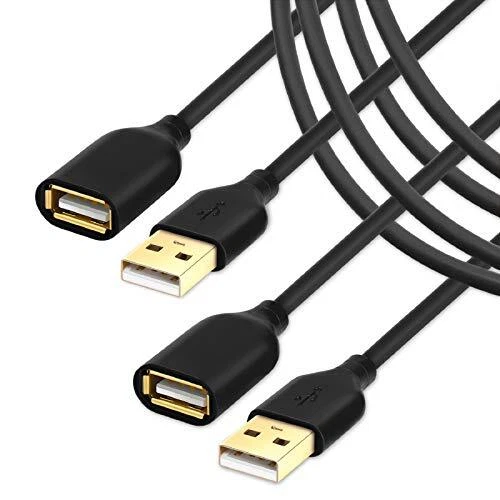 USB Extension Cable, 2-Pack USB 2.0 6ft USB to USB Extension Cable