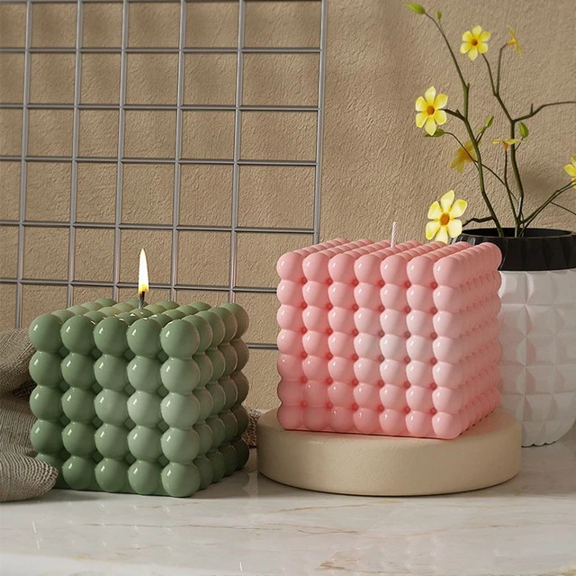 Cire de soja Moule en silicone Bougie 3D Moule Bougie Moule Moules à savon cube