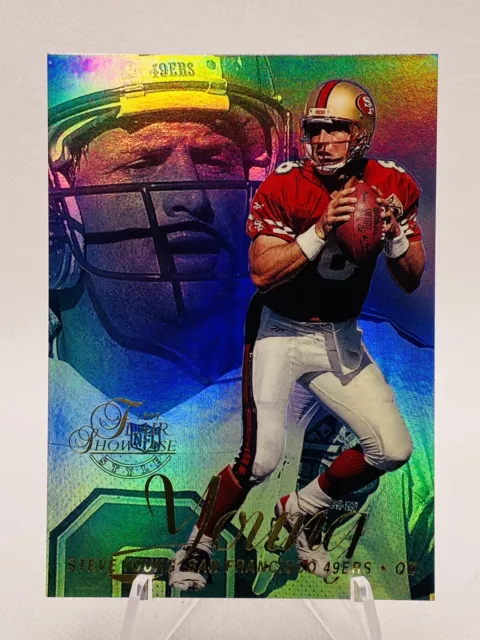 1997 Fleer Flair Showcase Steve Young #Sec 1 Row 2 Seat 14 Card