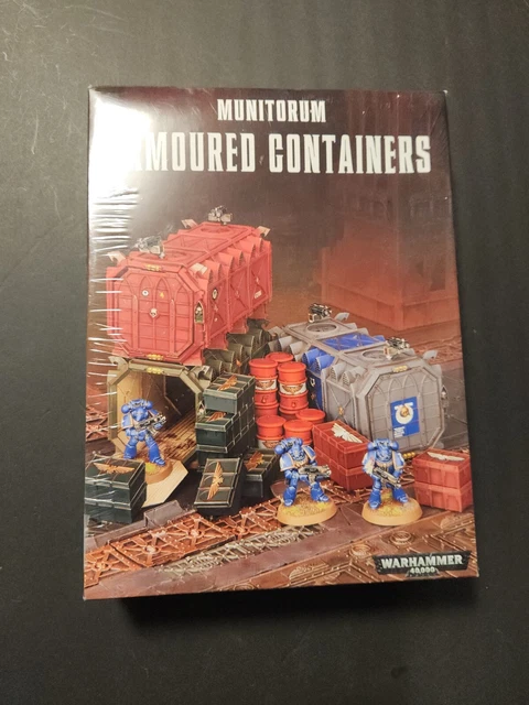 WARHAMMER 40K TERRAIN Munitorum Armoured Containers NIB Space Marines ...