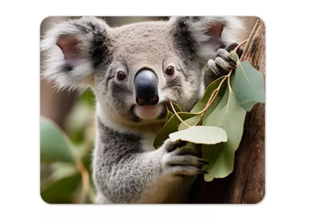 Mauspad/Mouse Pad Textil Kautschuk |  23 x 19 cm| Koala Australien Eukalyptus 01