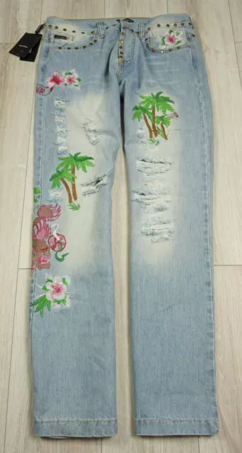 DOLCE & GABBANA DENIM Straight JEANS PANTS MEN TROUSERS NEW RARE Size 46  33/34