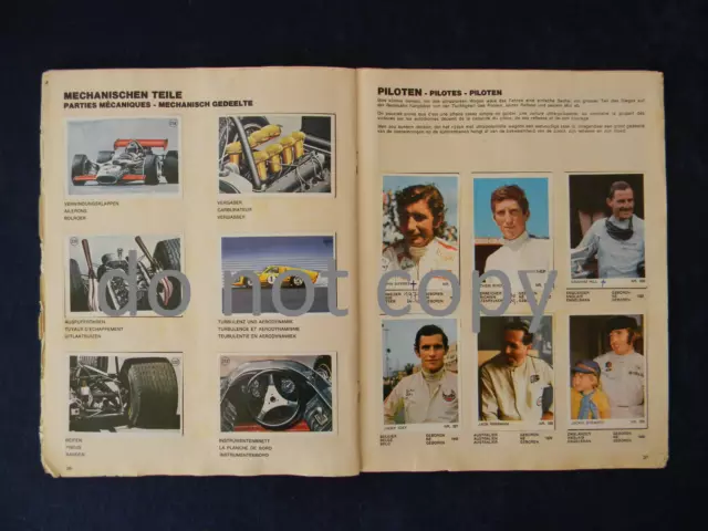 1970 no adesivo Panini no Lauda Siffert Rindt Hill Ickx Stewart Amon Hulme PARTE2