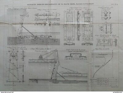 ANNALES PONT et CHAUSSEES Dep92 Plan d'Ouvrages des Barrages de la Haute Seine 