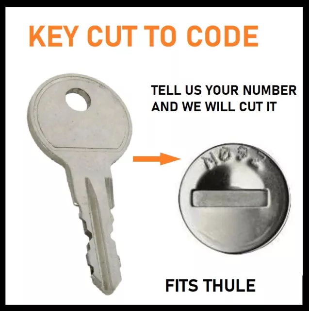 Fits Thule Roof Rack Key & Ski Rack Keys "N" Series Replacement Key N001 To N250