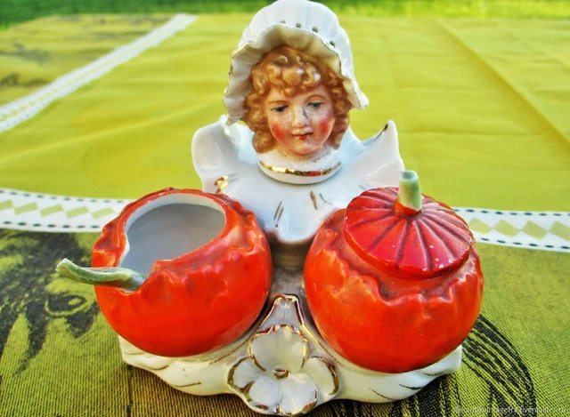 Set condiments très vintage - Sel poivre et moutarde - Kayser W germany