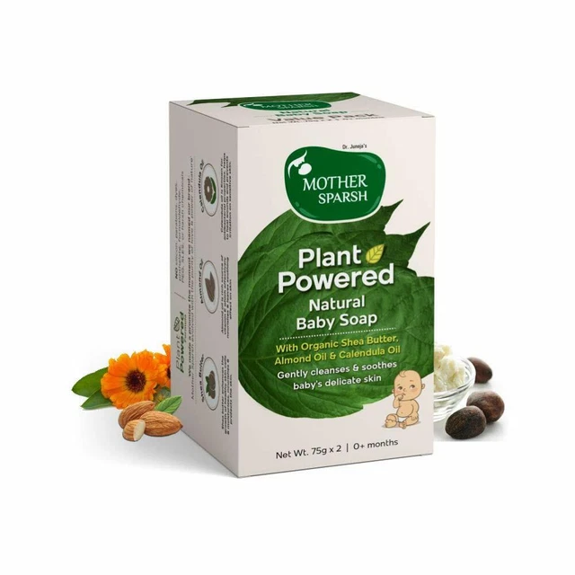 Mother Sparsh Plant Powered Natural Baby Soap 75gm X 2.
