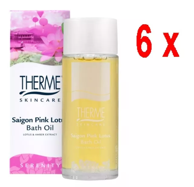 58,00€/L- Therme Badeöl Saigon Pink Lotus - 6er Pack (6 x 100 ml)
