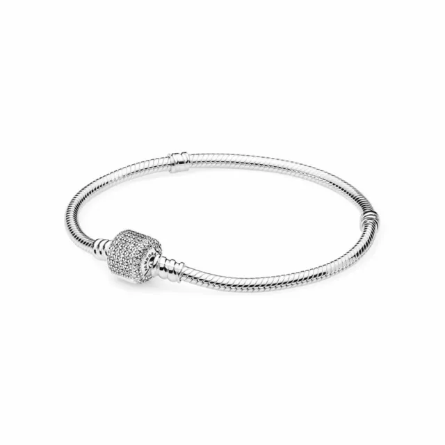 Bracciale Pandora Moments Con maglia snake Chiusura Pavè 590723CZ Bracelet