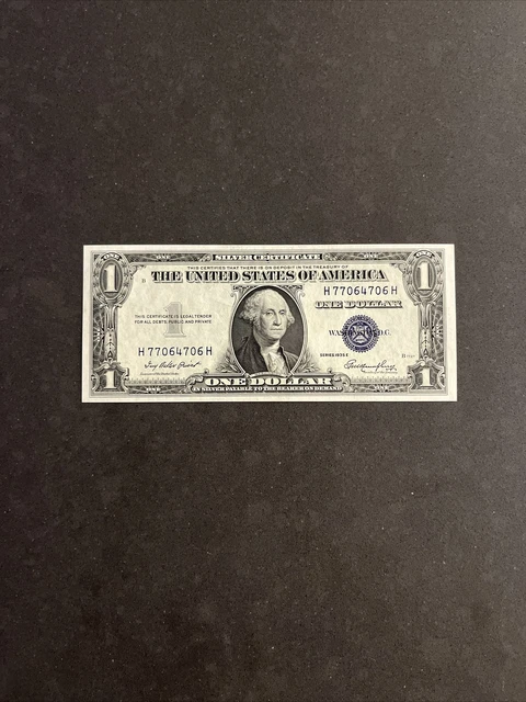1935E $1 Silver Certificate Uncirculated Unc Fr 1614 Block Hh