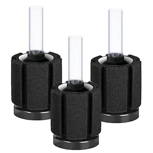 AQUANEAT 3 Pack Aquarium Bio Sponge Filter Breeding Fry Betta Shrimp Nano Fis...