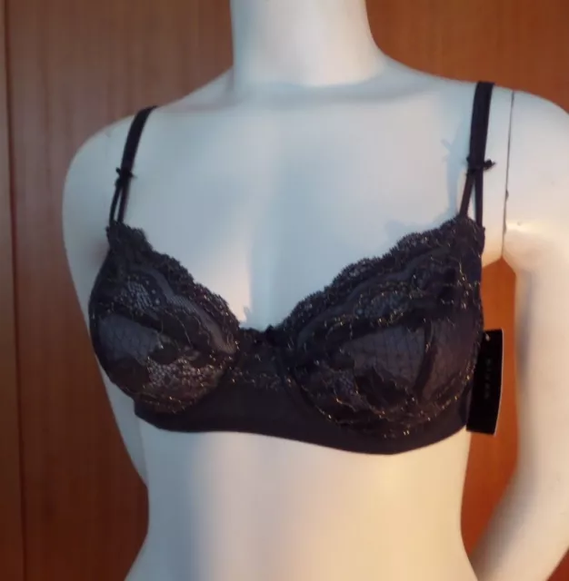 Blush True Bliss Underwire Lace Demi Bra Lingerie INK size 34C 0228707