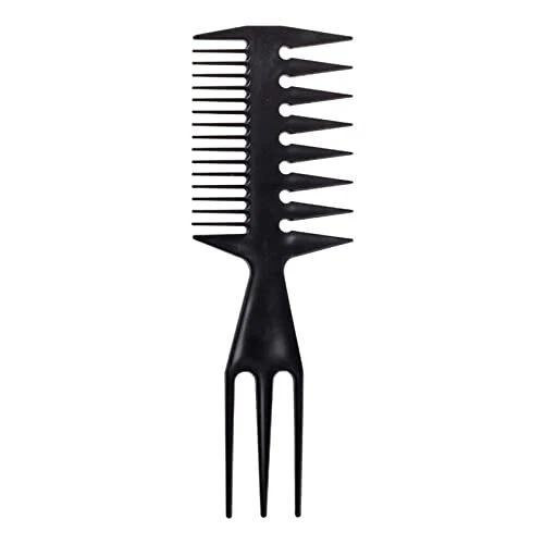 Peigne à cheveux pour hommes, double face, salon de coiffure, 3 en 1, larges den
