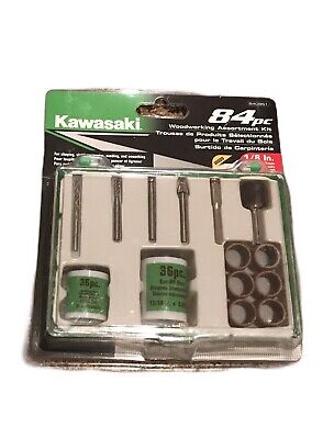 Kit surtido de carpintería Kawasaki 84 piezas 1/8 in