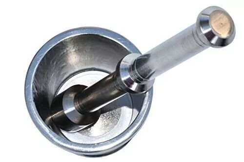 Juego de mortero y mortero de acero inoxidable para cocina (plata, diapositiva: 9, h: 10 cm) 3