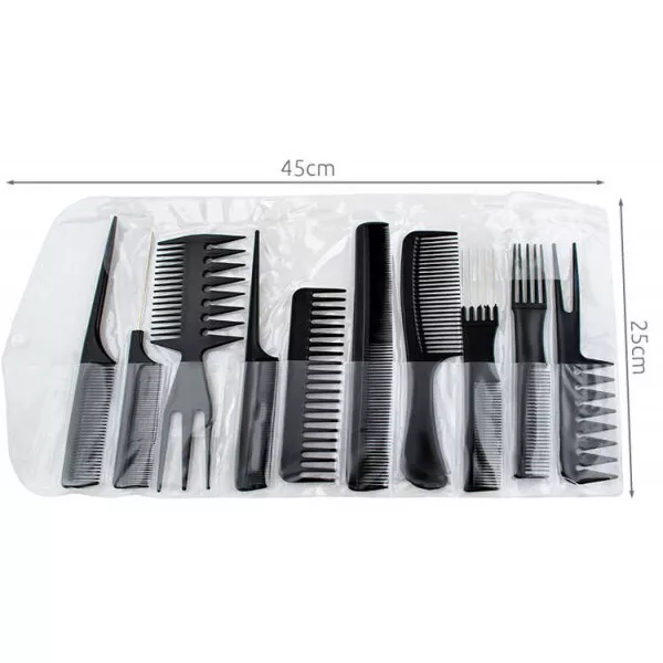 10 x Kamm Haarkamm Set Styling Haarschneider Herren Friseur Haarschneidekamm