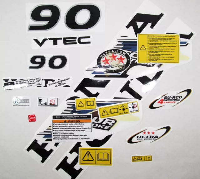 For HONDA 90 outboard. Vinyl decal set from BOAT-MOTO/ sticker kit. Reproduction