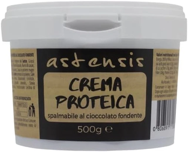 ASTENSIS, Crema Proteica Al Cioccolato Fondente, 500G. Crema Spalmabile Cioccola