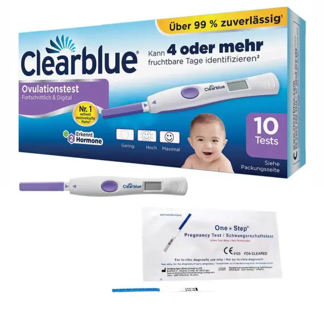 Clearblue digital Ovulationstest 2.0 mit dualem Hormonindikator + 10 Frühtests 2