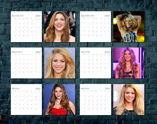 SHAKIRA CALENDAR 2025 Shakira 2025 Celebrity Wall Calendar Gift 24.