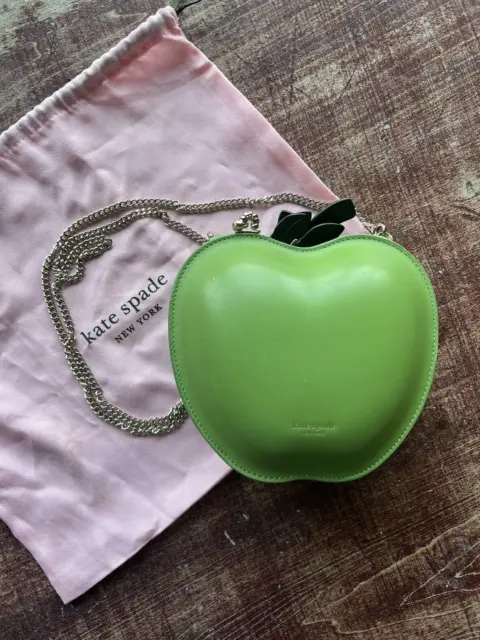 💙 KATE SPADE Picnic Green Apple Banana Leaf Gold Crossbody Bag novelty  Purse NW $ - PicClick