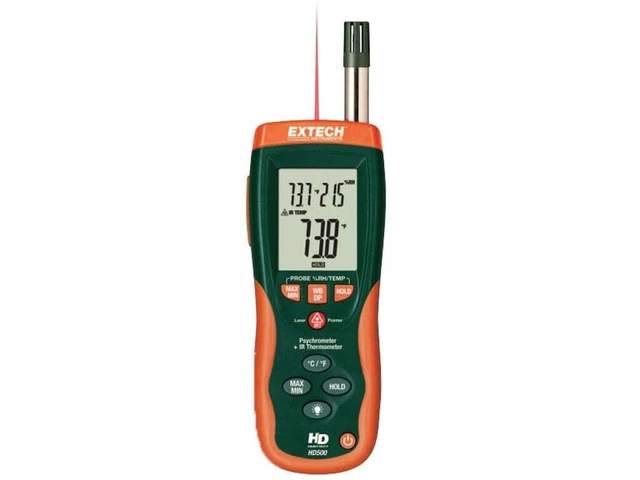 Extech HD500 Psychrometer - Style (Psychrometer): Hand Held, Accuracy: IR thermo