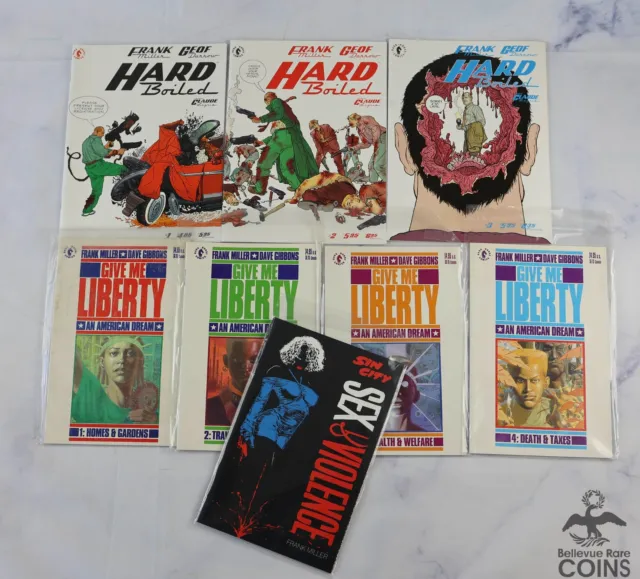 Lot of 8: Dark Horse Comics FRANK MILLER Sin City, Hard Boiled, Give Me Liberty
