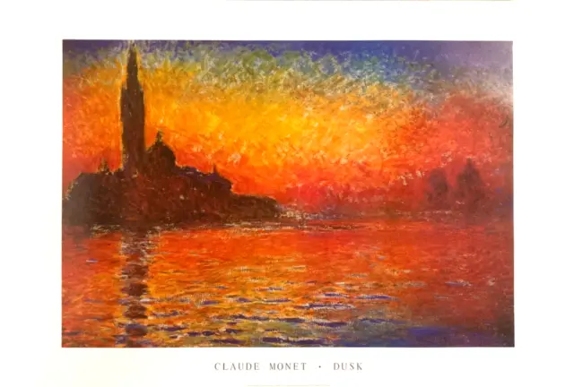 Claude Monet Sunset Dusk in Venice Poster X-Large 38 1/2" x 55"  Art Print, New